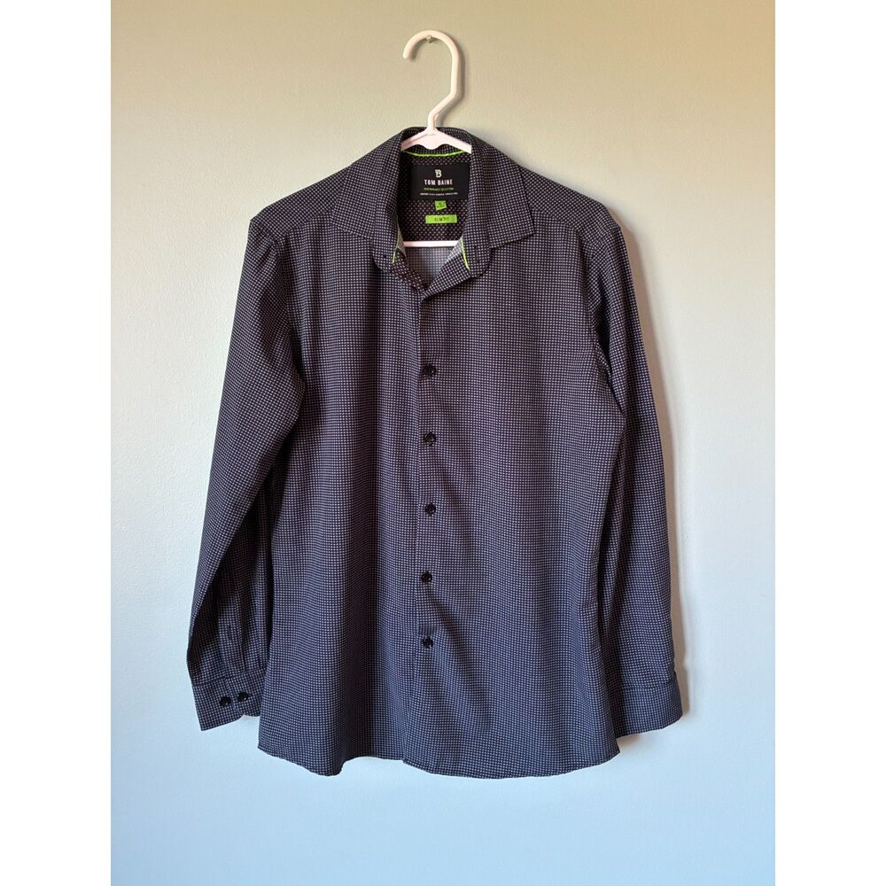 Tom Baine Performance Collection Slim Fit Long Sleeved Dress Shirt. SZ S